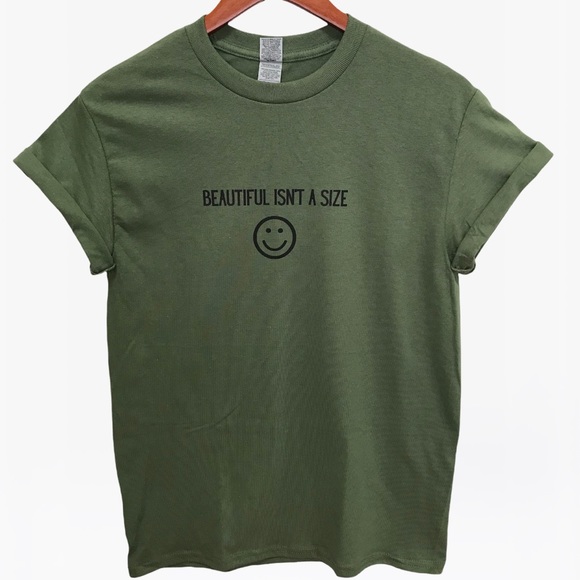 BEAUTIFUL ISN’T A SIZE Unisex Adult 100% Cotton Crewneck T-Shirts - Various - Picture 15 of 17